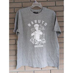 Grey Anime Naruto T-Shirt Size:XL